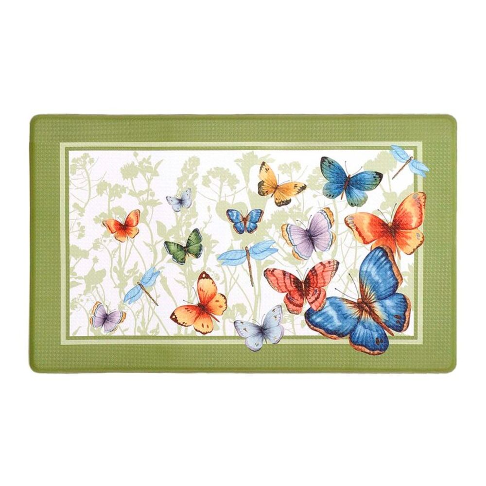 Butterflies Window Kitchen Curtains Printed - 30" (W) x 20" (L) Anti-Fatigue